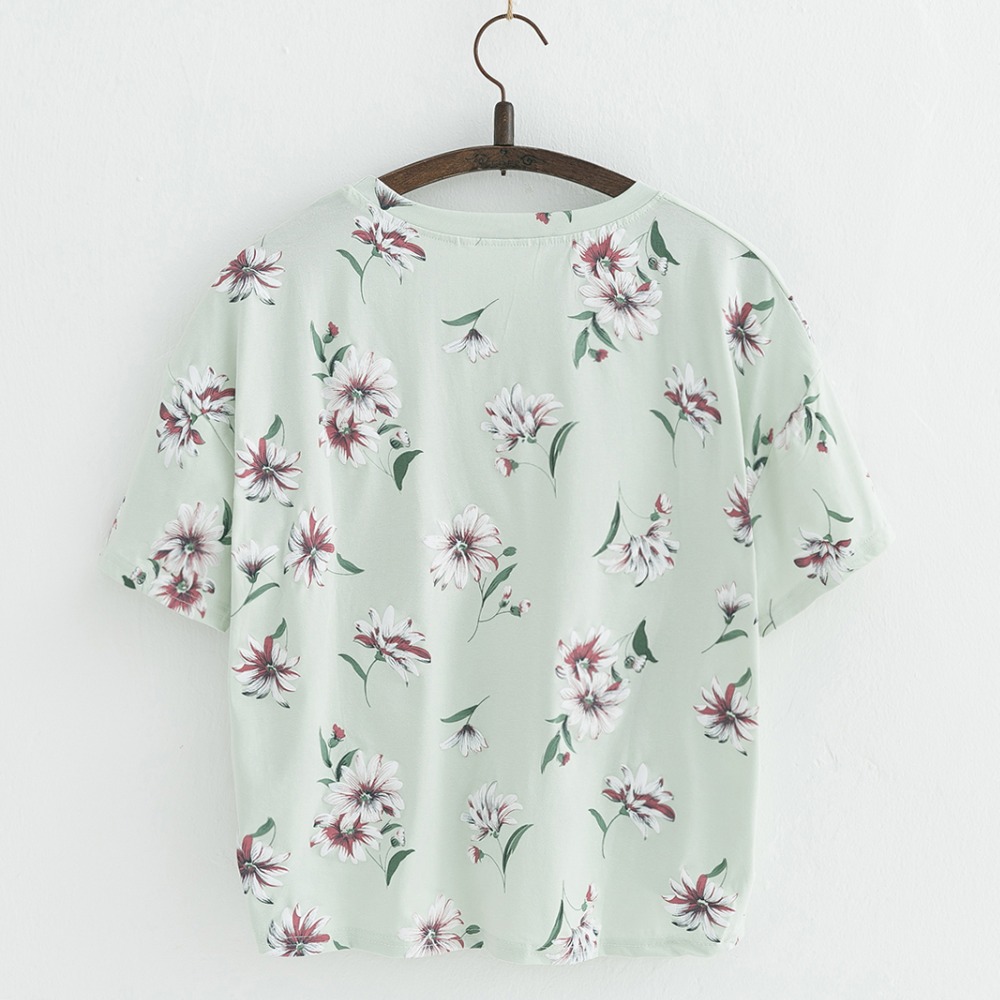 JKKUCOCO-Nice-Flowers-Cotton-T-shirt-Women-t-shirt-front-short-back-long-short-Sleeve-Casual-T-shirt-32794501586
