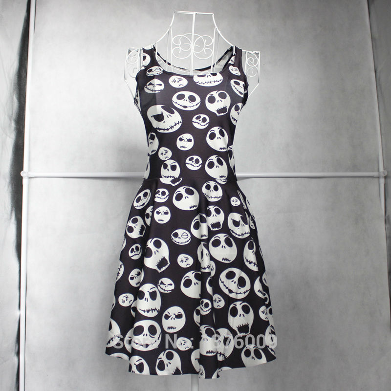 Jack-Skellington-Dresses-For-Party-Nightmare-Before-Christmas-Stretchy-One-Piece-Sleeveless-Sexy-A-L-32753177431