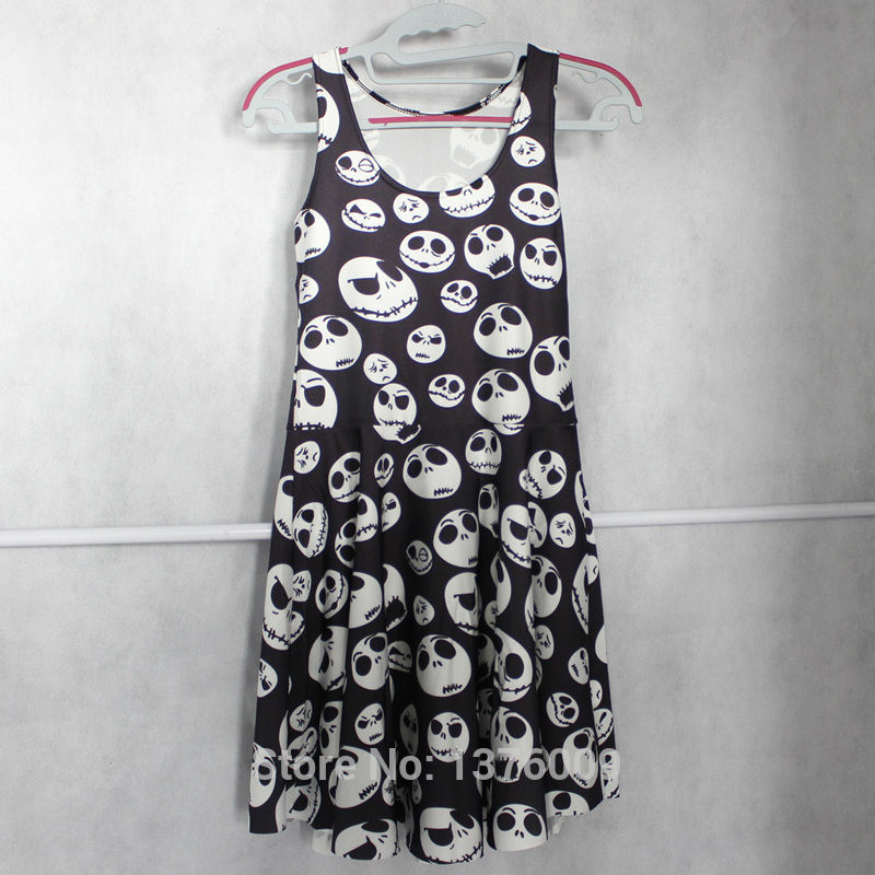 Jack-Skellington-Dresses-For-Party-Nightmare-Before-Christmas-Stretchy-One-Piece-Sleeveless-Sexy-A-L-32753177431