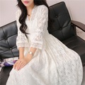 Japanese-Spring-Women-Lace-Peter-Pan-Collar-Long-Sleeve-Sweet-Medium-Princess-Laciness-Cute-Lovely-L-32212998170