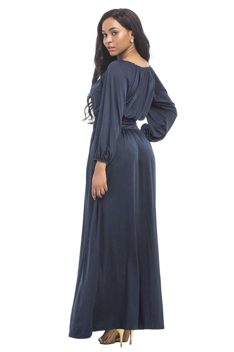 Jessie-Vinson-Fashion-Women-O-neck-Long-Puff-Sleeve-Maxi-Dress-Solid-Loose-Engagement-Wedding-Party--32764795458