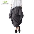 Johnature-2017-Spring-New-Women-T-Shirts-Original-Half-Sleeve-Cotton-Linen-O-Neck-Loose-Casual-High--32647439749