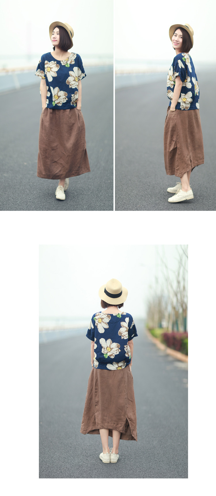 Johnature-2017-Summer-New-Women-Print-Flower-Round-Neck-Cotton-Linen-Short-Sleeve-T-Shirt-Loose-Vint-32656421957
