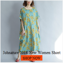 Johnature-Women-Dress-Cotton-Linen-Loose-2018-Autumn-New-Casual-Women-Clothes-3-Colour-Brief-Double--32761395938