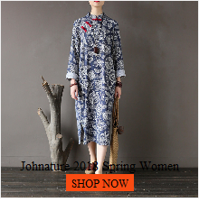 Johnature-Women-Vintage-Dress-Patckwork-2018-Autumn-New-Casual-O-Neck-Fold-Loose-Double-Cotton-Long--32780168653