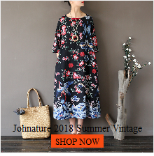 Johnature-Women-Vintage-Dress-Patckwork-2018-Autumn-New-Casual-O-Neck-Fold-Loose-Double-Cotton-Long--32780168653