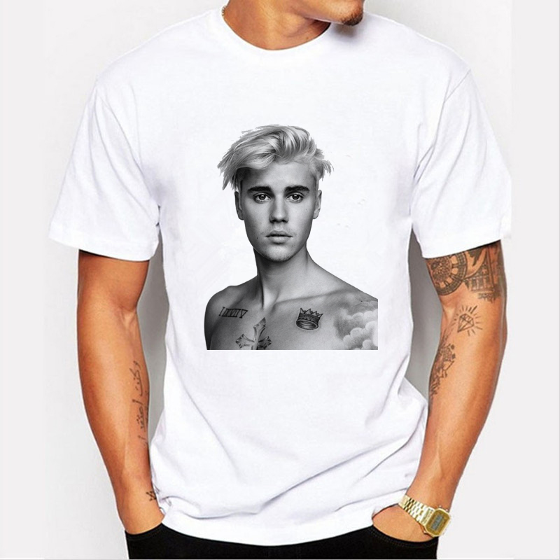 Justin-bieber-T-Shirt-MenWomen-Hip-Hop-hole-Sleeve-O-neck-T-Shirt-Tee-Brand-clothing-personality-des-32772963109