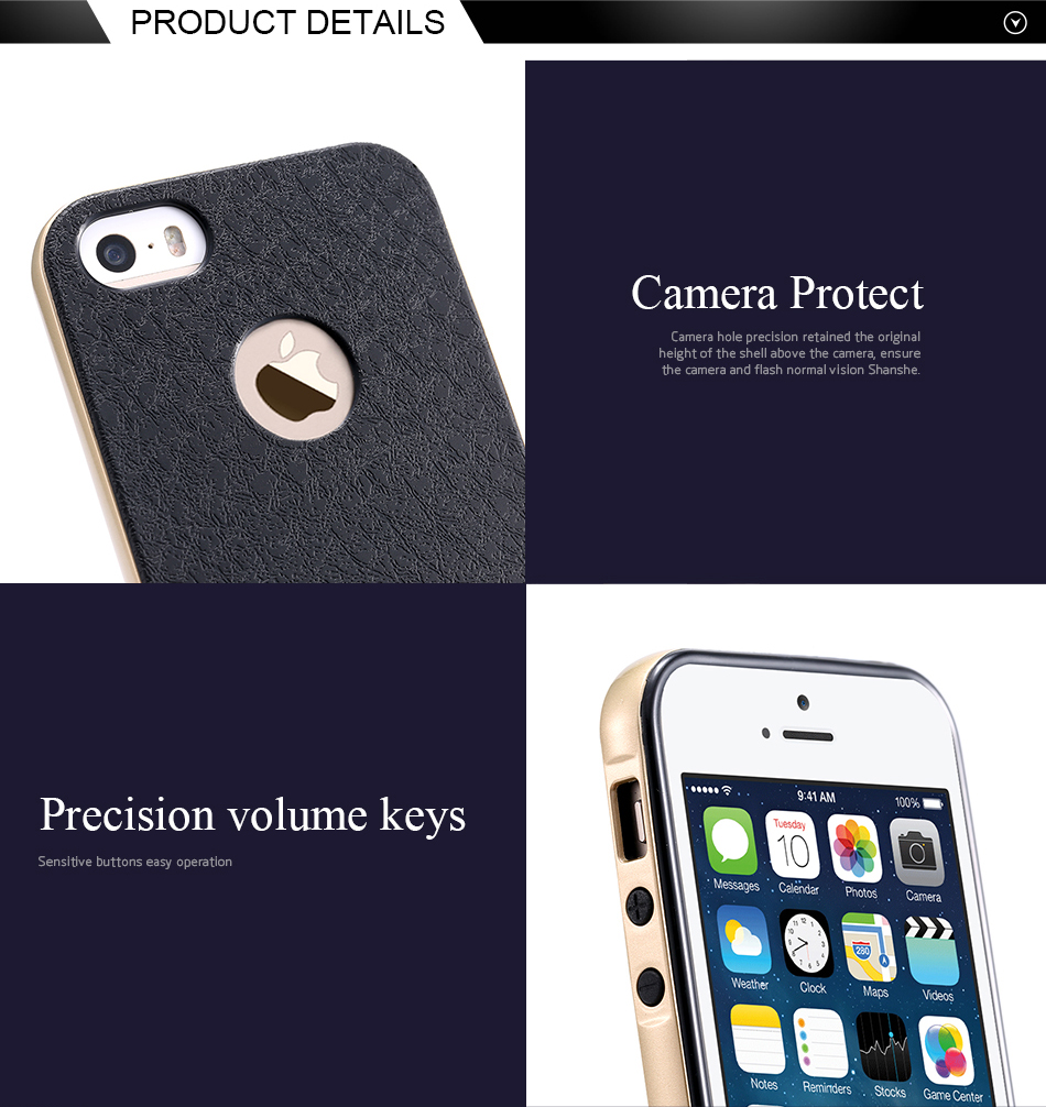 KISSCASE-Cool-Hybrid-Case-For-iPhone-5-5S-SE-5G-Hard-Back-Cover-Dual-Color-Ultra-Slim-Leather-Patter-32240588440