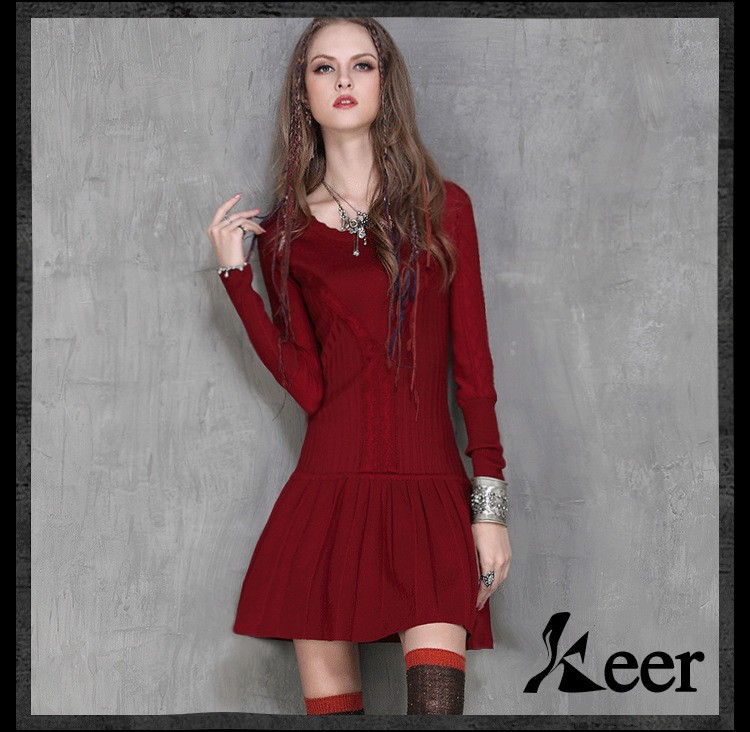 KYQIAO-Spain-style-vintage-red-black-mermaid-knitting-dress-2018-autumn-winter-boho-design-long-slee-32501420857