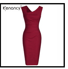 Kenancy-Clearance-Sale-2-Colors-Lace-Delicate-Patchwork-Pencil-Dress-Women-Short-Sleeve-O-Neck-Knee--32752750311