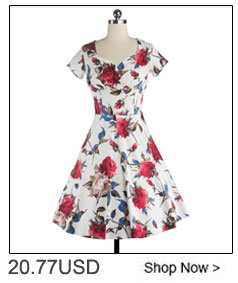 LERFEY-Summer-Women-Dress-Classy-Vintage-Rockabilly-Party-Swing-Elegant-Dresses-50s-Floral-Print-Pin-32707906364