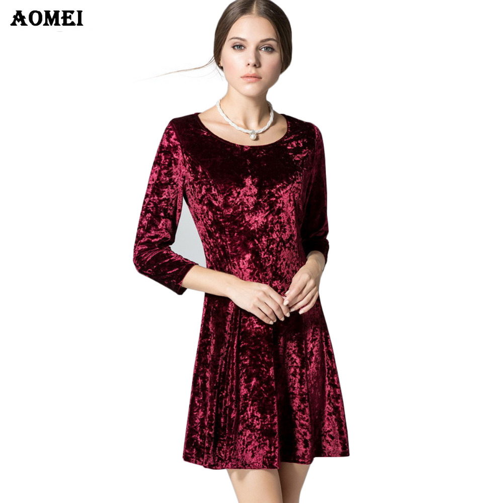 Ladies-Wine-Redding-Dresses-Spring-Velvet-Mini-Dress-Women-Blue-Fashion-Dress-Vestido-Office-Clothin-2053003126