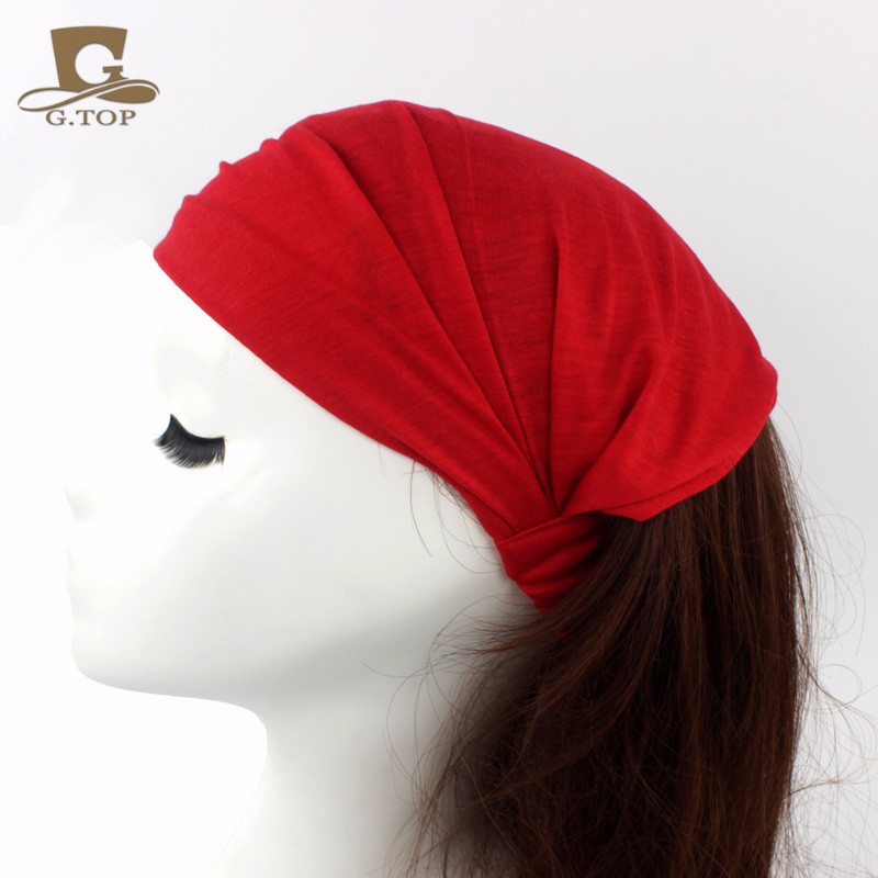 Ladies-cotton-Hairband-Head-Band-Headband-Wrap-Neck-Head-Scarf-Cap-2-in-1-Bandana-32670242152