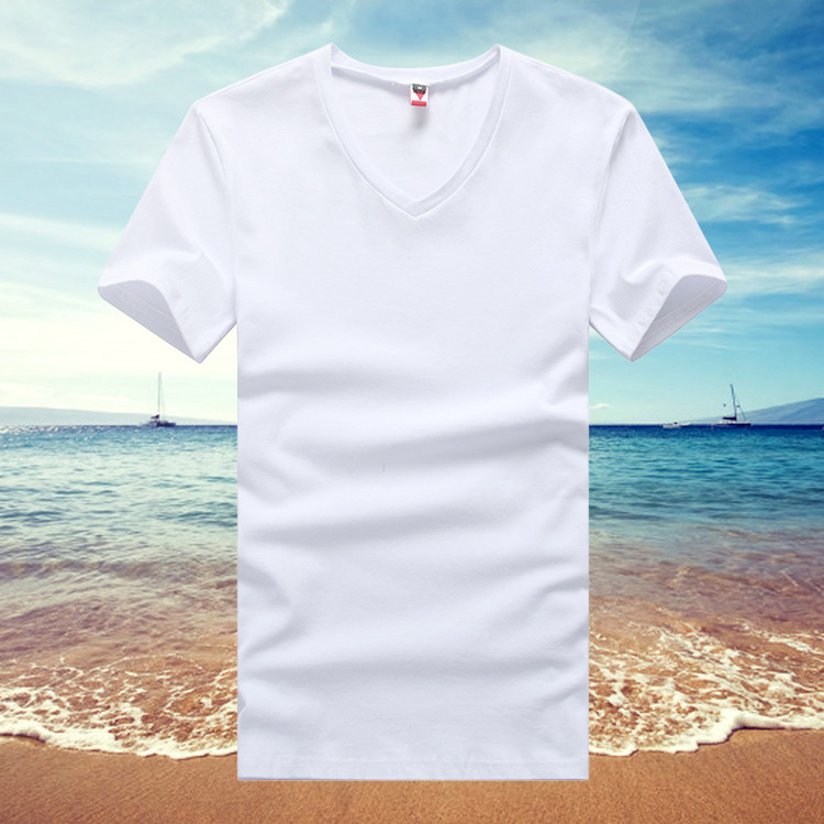 Large-size-men39s-short-sleeved-T-shirt-Summer-new-solid-color-Slim-casual-v-neck-T-shirt-2017-simpl-32638833103
