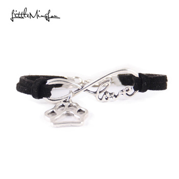 Little-MingLou-Infinity-love-mom-grandma-bracelet-heart-feet-charm-Bracelet-for-women-Leather-bracel-1900523974