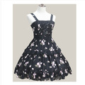 Lolita-Style-Black-Chiffon-Dress-Vintage-Retro-Royal--Women-Princess-Chiffon-Dress-Ruffle-Large-Size-32720910236