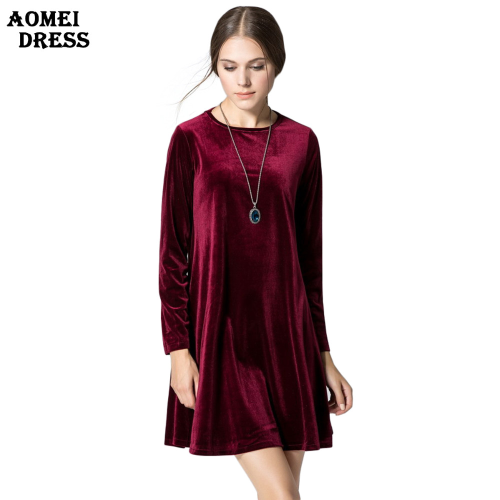 Long-Sleeve-Women-Velvet-Dresses-Elegant-Autumn-Winter-Slim-Fashion-Casual-Vestidos-Plus-size-Wine-R-32405260330