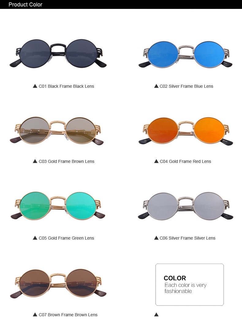 MERRY39S-Women-Steampunk-Sunglasses-Men-Retro-Round-Sunglasses-Metal-Sun-glasses-Men-Oculos-De-Sol-U-32551902589