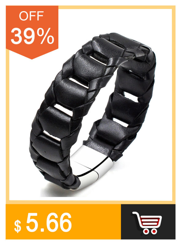 MOZO-FASHION-Men-Charm-Bracelet-Black-Leather-Bracelet-Stainless-Steel-Magnetic-Clasps-Bracelets-Mal-32261889634