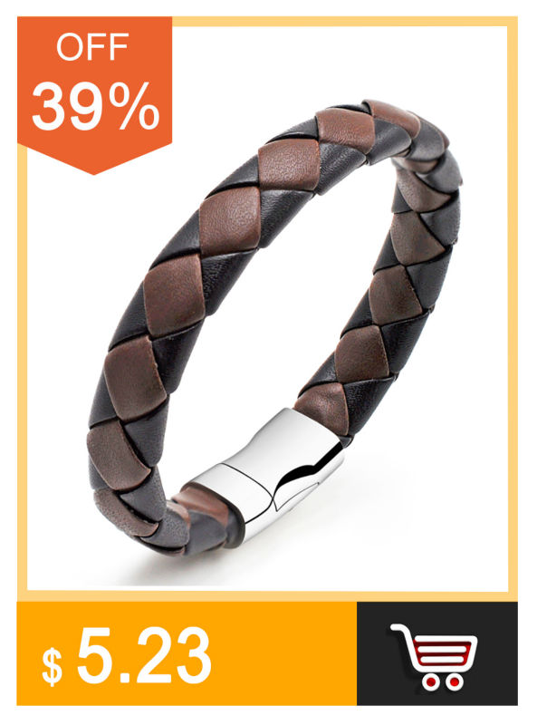 MOZO-FASHION-Men-Charm-Bracelet-Black-Leather-Bracelet-Stainless-Steel-Magnetic-Clasps-Bracelets-Mal-32261889634