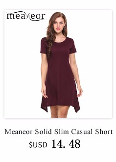 Meaneor-Women-Casual-Dress-V-Neck-Short-Sleeve-Solid-Bodycon-Back-Zipper-Vestidos-Irregular-Length-S-32676819529