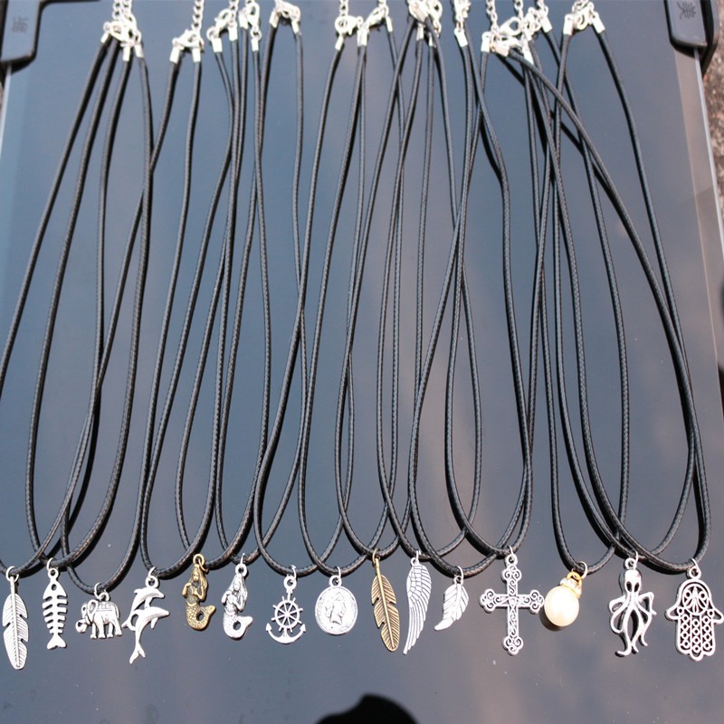 Men-Bijoux-Vinatge-Silver-Plated-Elephant-Wing-Cross-Love-Leather-Necklace-Pendant-For-Women-Chain-C-32723718315