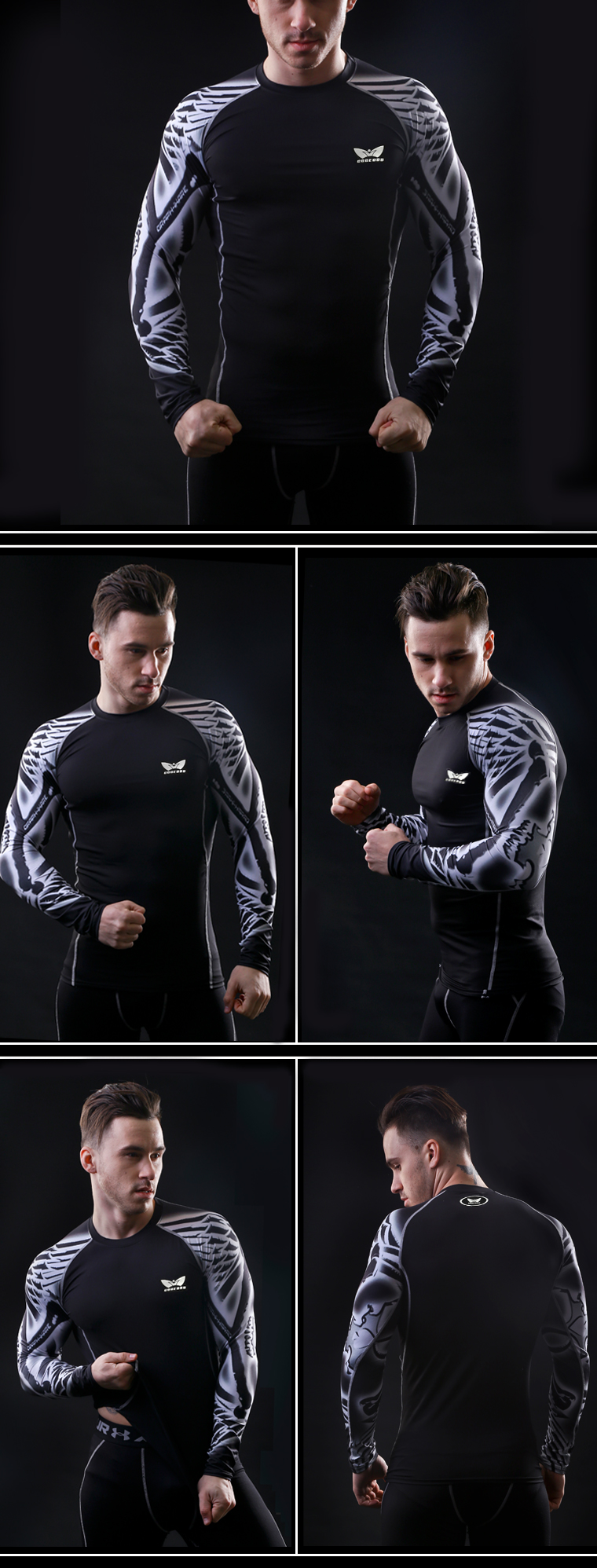 Men-Compression-Long-sleeve-Breathable-Quick-Dry-T-Shirts-Bodybuilding-Weight-lifting-Base-Layer-Fit-32738267011