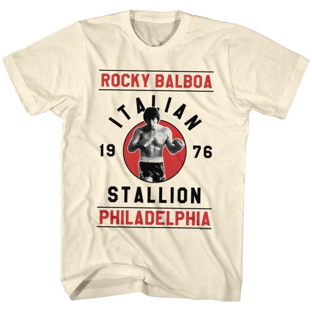 Men39s-Summer-Fashion-100-Cotton-T-Shirt-ROCKY-BALBOA-Pose-T-Shirt-NEW-Movie-Sylvester-Stallone-Shor-32727746541