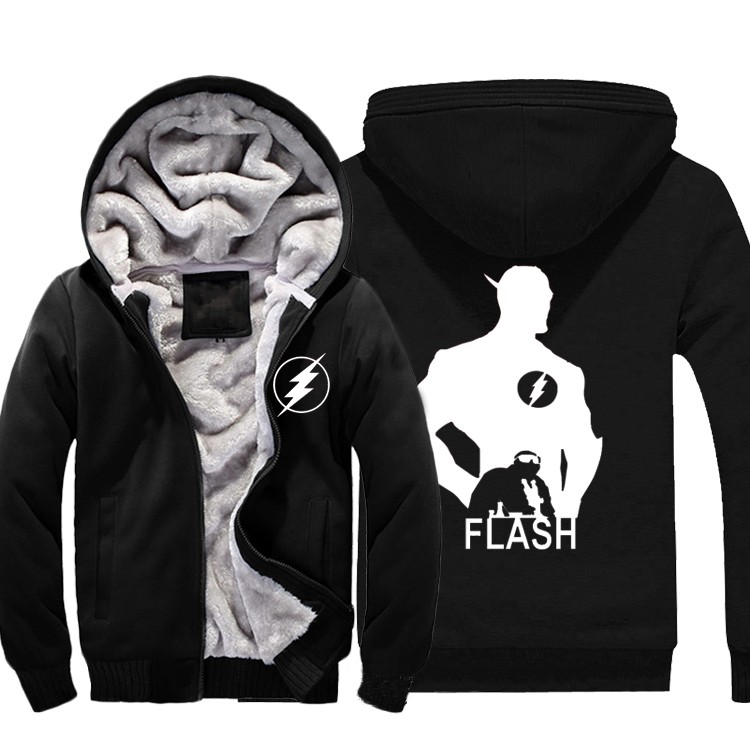 Mens-Casual-2016-The-Flash-Star-Laboratories-Logo-Hoodies-Zip-up-Winter-Super-Warm-Fleece-Sweatshirt-32590699033