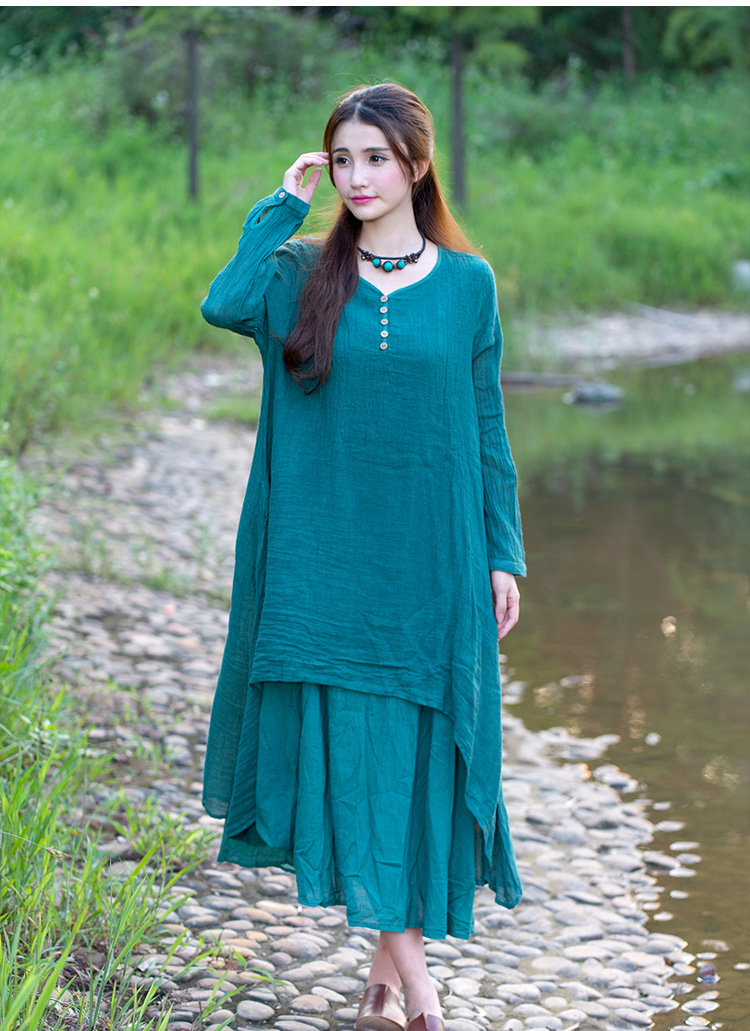 Mferlier-Spring-Autumn-Dress-Loose-Long-Sleeve-Cotton-Linen-Long-Dress-for-Women-O-Neck-Long-Sleeve--32506379364