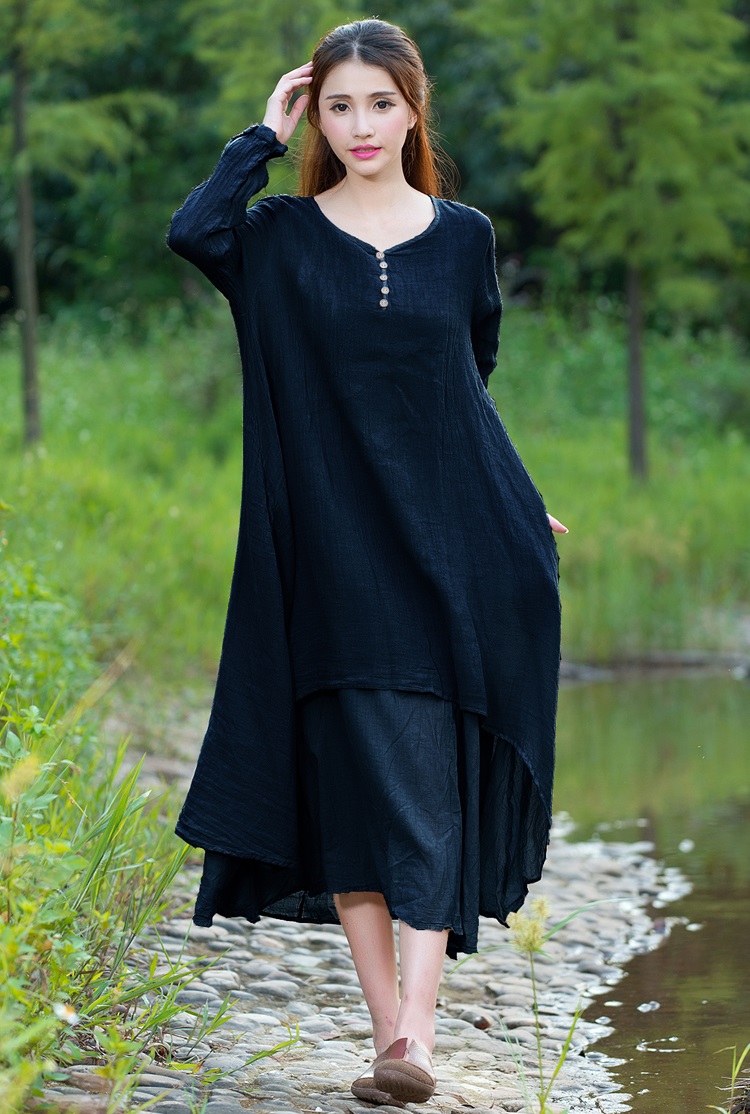 Mferlier-Spring-Autumn-Dress-Loose-Long-Sleeve-Cotton-Linen-Long-Dress-for-Women-O-Neck-Long-Sleeve--32506379364