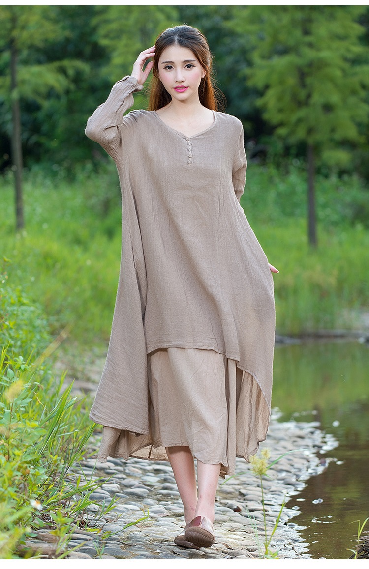 Mferlier-Spring-Autumn-Dress-Loose-Long-Sleeve-Cotton-Linen-Long-Dress-for-Women-O-Neck-Long-Sleeve--32506379364