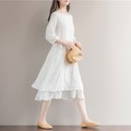 Mferlier-Summer-Womens-Dresses-Cotton-Linen-Lolita-Dress-Short-Sleeve-Dot-Print-Peter-Pan-Collar-Yel-32794220368