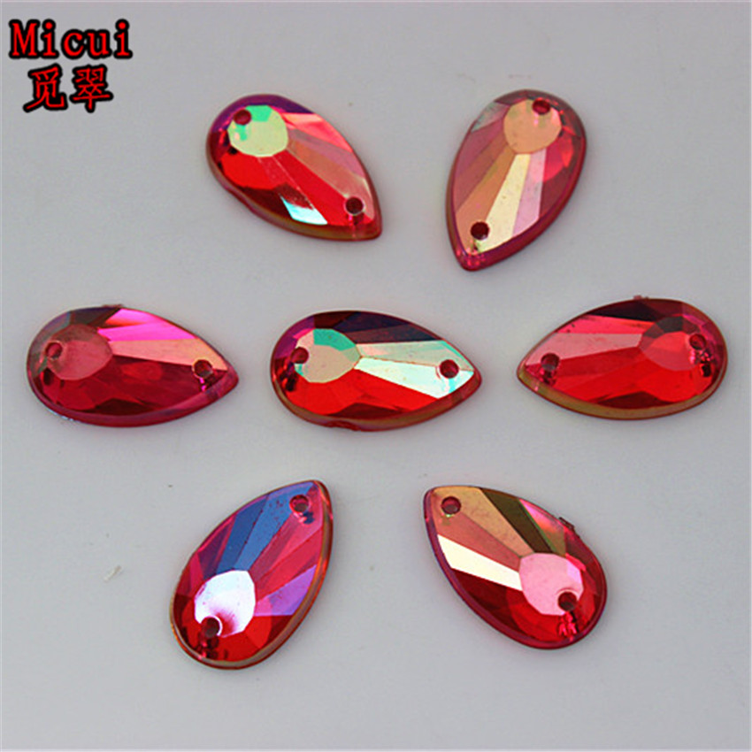 Micui-200PCS-814mm-Drop-Shape-AB-Acrylic-Rhinestone-Sew-On-Flat-Back-Fancy-Crystal-Stones-For-Clothi-32650231429