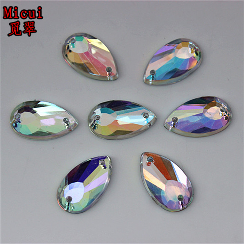 Micui-200PCS-814mm-Drop-Shape-AB-Acrylic-Rhinestone-Sew-On-Flat-Back-Fancy-Crystal-Stones-For-Clothi-32650231429