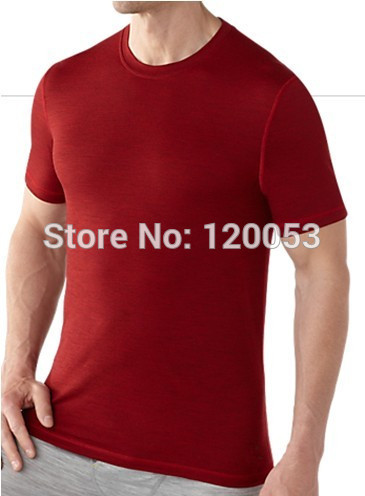 Middle-Weight-180GSM-100-Australia-Merino-Wool-Mens-Short-Sleeve-T-Shirt-Merino-Wool-T-Shirt-6-Color-32788295845