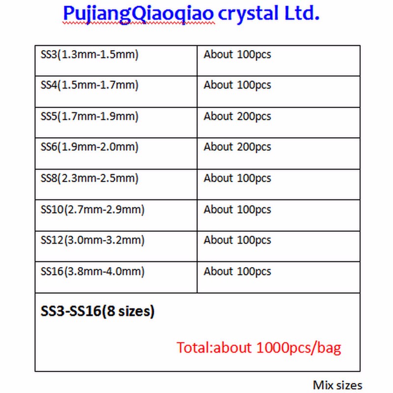 Mix-Sizes-SS3-SS1613mm-40mm-3D-Nail-Art-Rhinestones-Shiny-Clear-AB-Non-HotFix-Stones-Flatback-For-Na-32659992387