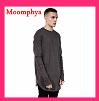 Moomphya-Mens-Hooded-T-Shirt-Hipster-Hip-Hop-Streetwear-T-Shirt-Men-Longline-Zipper-T-Shirts-Short-S-32767250140