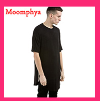 Moomphya-Mens-Hooded-T-Shirt-Hipster-Hip-Hop-Streetwear-T-Shirt-Men-Longline-Zipper-T-Shirts-Short-S-32767250140