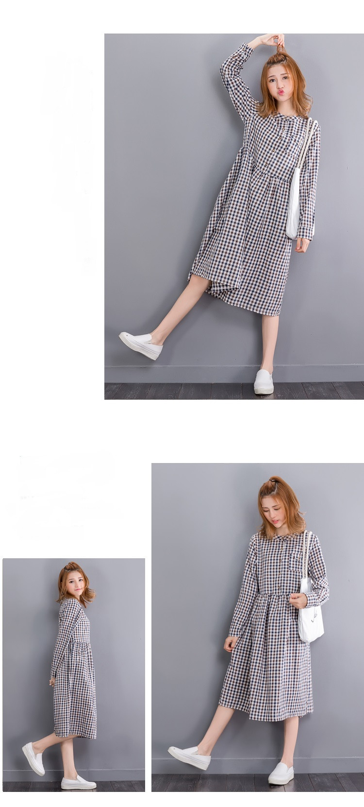 Mori-Girl-Autumn-Spring-Midi-Women-Dress-Sweet-Round-Neck-Plaid-Cotton-Linen-Femme-Robe-Vestidos-Lon-32765871457