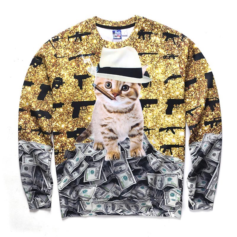 Mr1991INC-New-Arrival-Menwomen-3d-sweatshirts-funny-print-smoking-cat-and-gun-dollars-thin-style-aut-32708251019