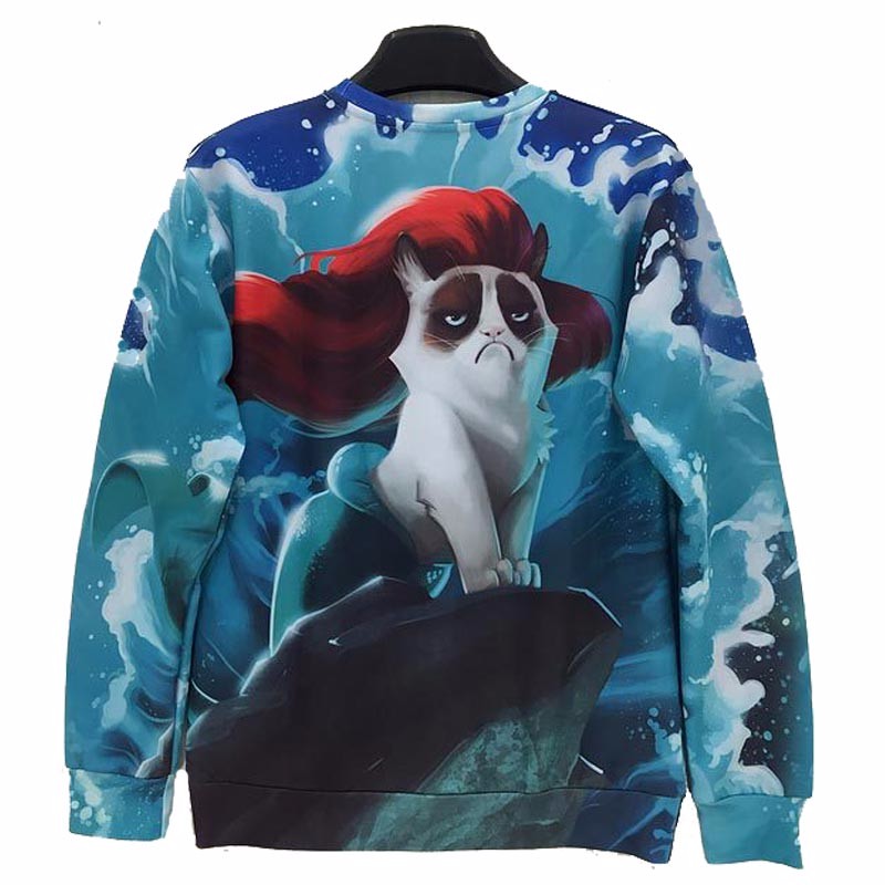 Mr1991INC-Newest-Style-Free-Shipping-MenWomen-3d-Sweatshirt-Funny-Print-Sea-Side--Animal-Cat-With-Re-2055668987