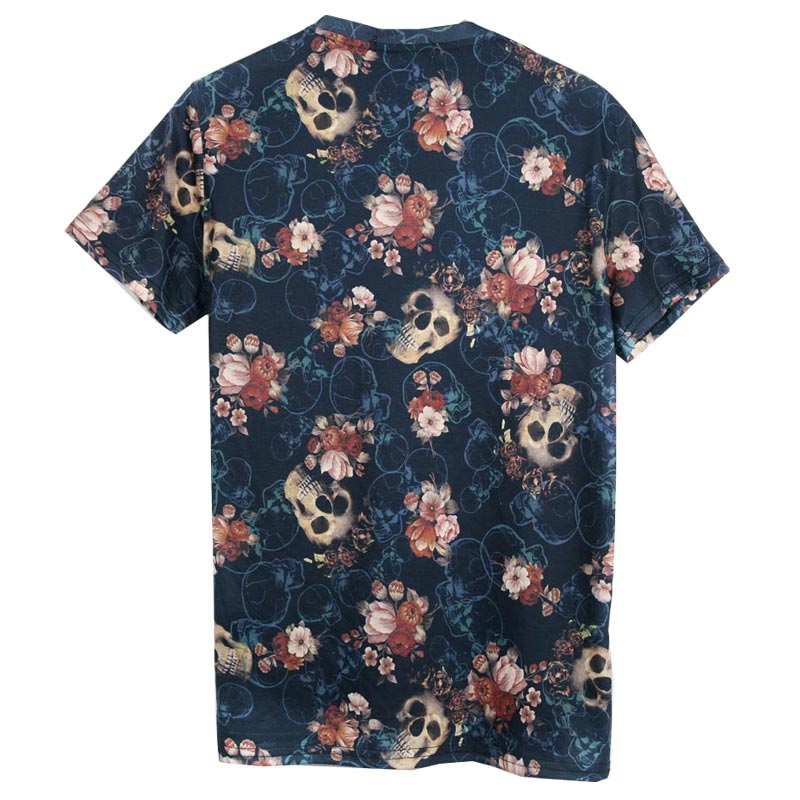 Mr1991INC-Skulls-Fashion-T-shirt-men39s-3d-Tshirt-Short-sleeve-shirt-funny-print-many-skull-flowers--1844443194