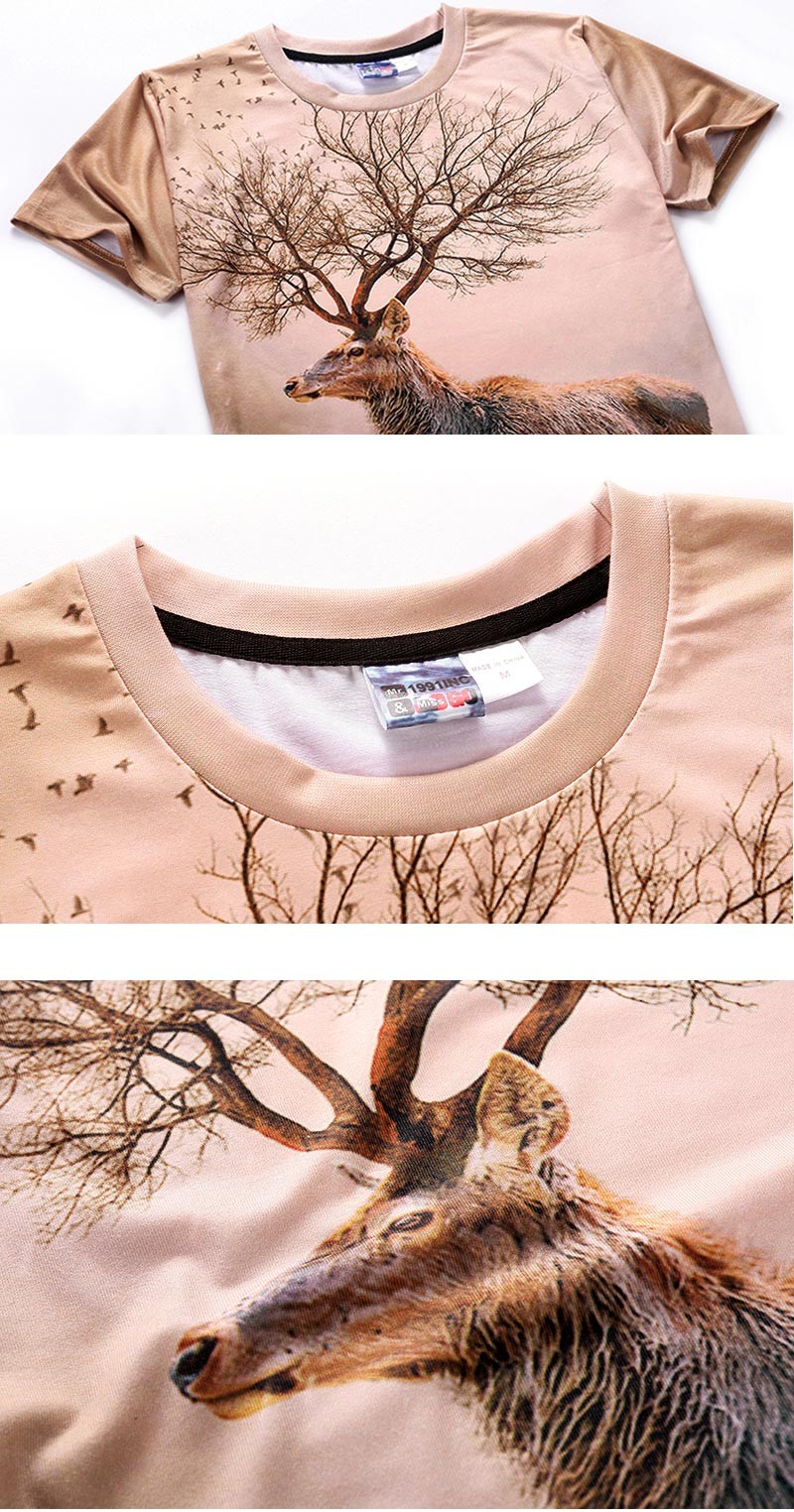 Mr1991INC-Very-Nice-Model-T-shirt-menwomen-3d-t-shirt-funny-print-autumn-tree-antlers-deer-summer-to-32688714673