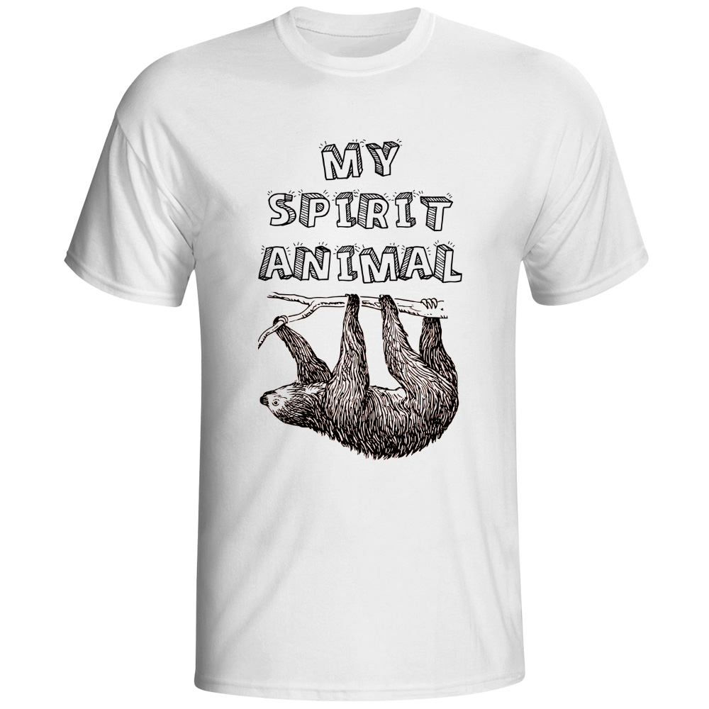 My-Sloth-Spirit-Animal-T-Shirt-Hand-Drawn-Pop-Design-T-shirt-Cool-Novelty-Funny-Tshirt-Style-Men-Wom-32706448525