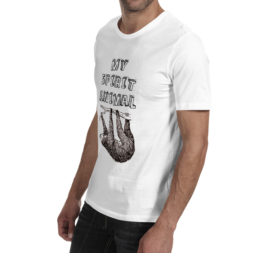 My-Sloth-Spirit-Animal-T-Shirt-Hand-Drawn-Pop-Design-T-shirt-Cool-Novelty-Funny-Tshirt-Style-Men-Wom-32706448525