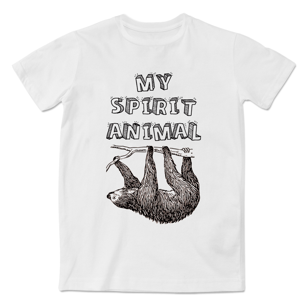 My-Sloth-Spirit-Animal-T-Shirt-Hand-Drawn-Pop-Design-T-shirt-Cool-Novelty-Funny-Tshirt-Style-Men-Wom-32706448525