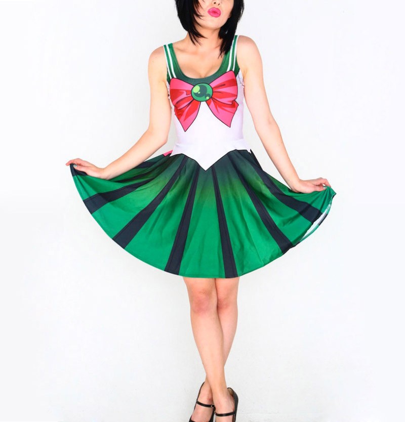 NEW--1070-Sexy-Girl-Women-Summer-cosplay-cute-bowknot-Sailor-Moon-3D-Prints-Reversible-Sleeveless-Sk-32654765038