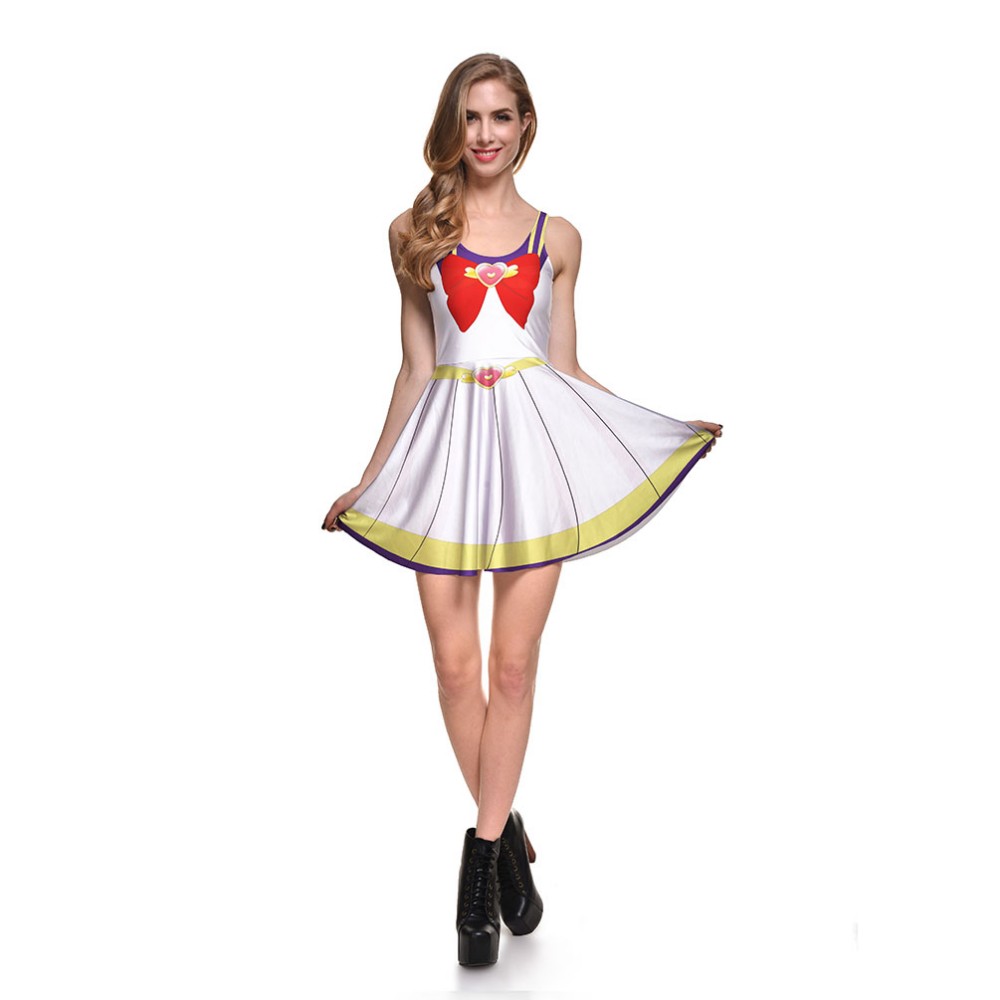 NEW-1070-Sexy-Girl-Women-Summer-Sailor-Moon-Crystal-white-Cosplay-3D-Prints-Reversible-Sleeveless-Sk-32689363684
