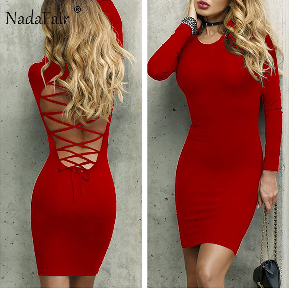 Nadafair-Long-Sleeve-Stretchy-Sexy-Club-Bandage-Bodycon-Dress-2017-Women-Black-Red-Lace-Up-Backless--32769145186